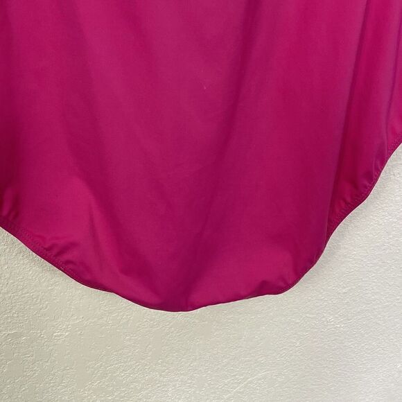 Swim 365 Plus Size 28 Swim Dress Pink One Piece Swimsuit With Dress Overlay - Picture 7 of 9